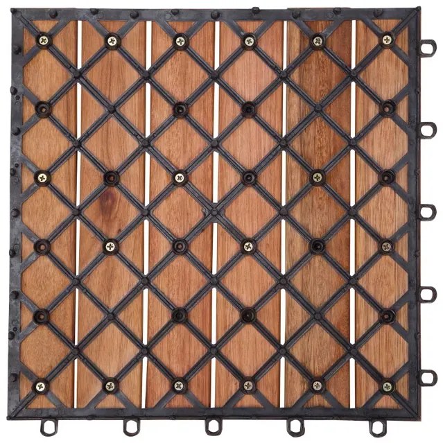 Deuba Plăci de eucalipt - set de 11 bucăți, 30x30 cm
