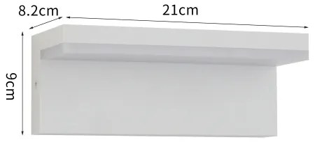 Brilagi - Aplică de perete pentru exterior TESSI LED/10W/230V albă IP54
