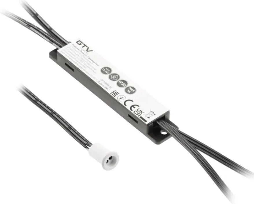 Întrerupător cu senzor Mikro GTV pentru bandă LED, 36W, 12V, IP20, alb 36 W, 12 V, Alb