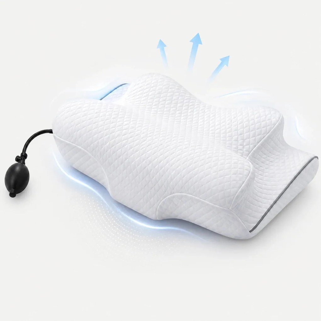 Perna cervicala ortopedica CERVI-SAN Ortho, inaltime reglabila, memory foam, husa lavabila