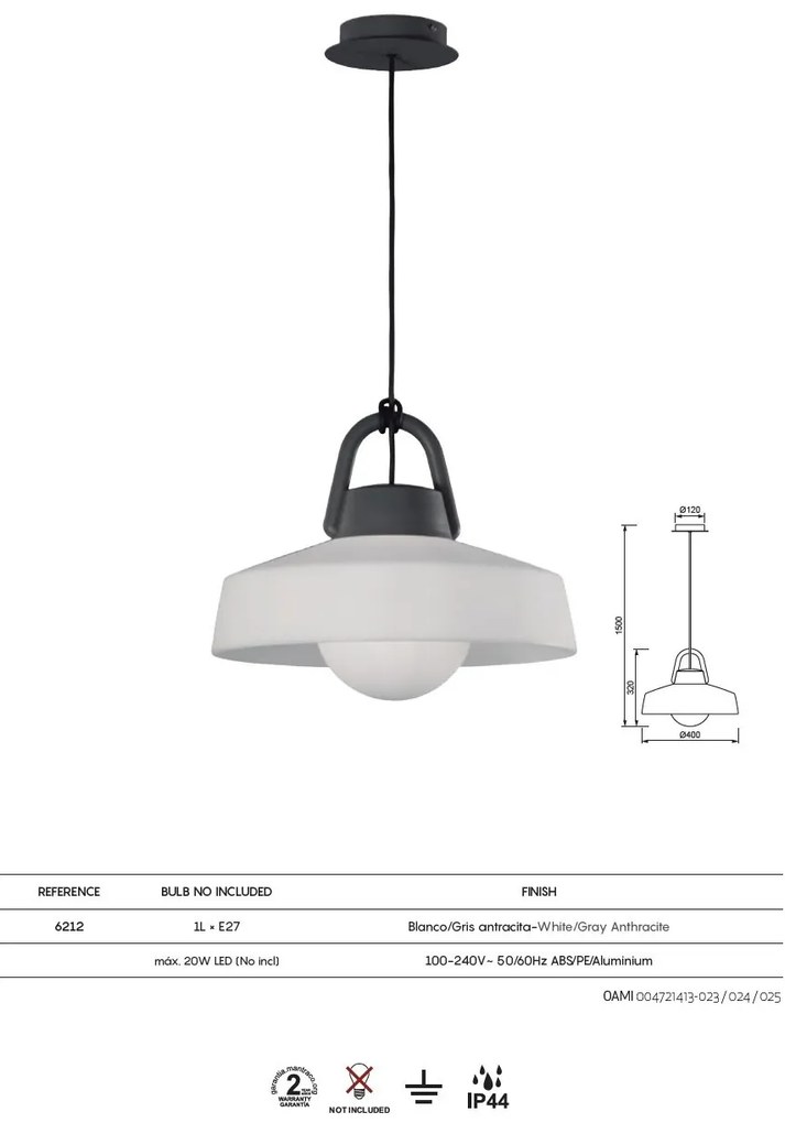 Lustra/Pendul iluminat exterior IP44 KINKE