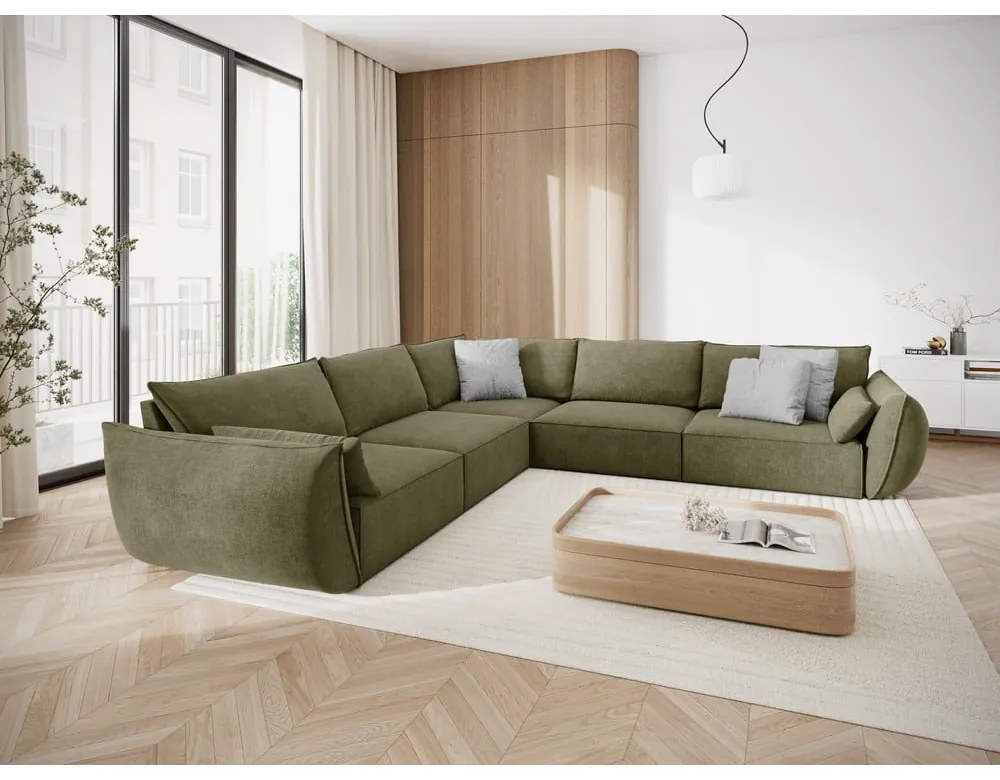 Colțar verde (cu colț variabil) Vanda – Mazzini Sofas