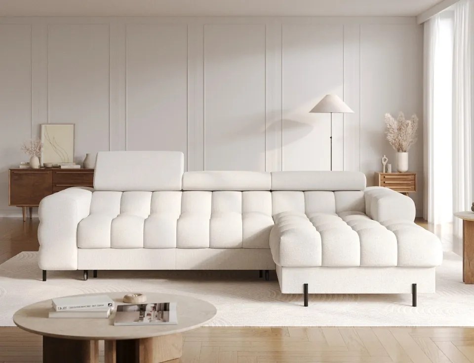 Coltar extensibil cu spatiu pentru depozitare, 285x181x93 cm, Felro R, Eltap (Culoare: Bej / Aura 18)