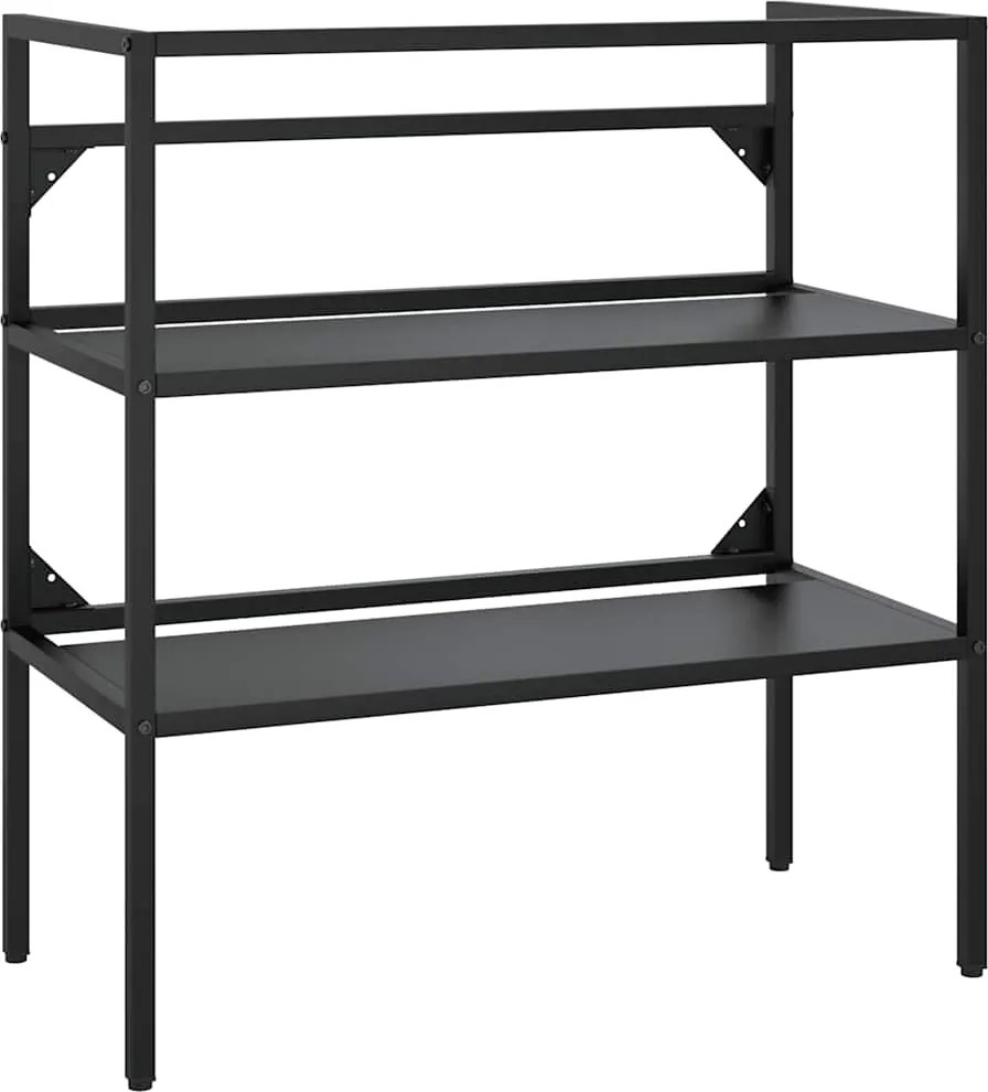 vidaXL Cadru chiuvetă de baie, negru, 79x38x83 cm, fier