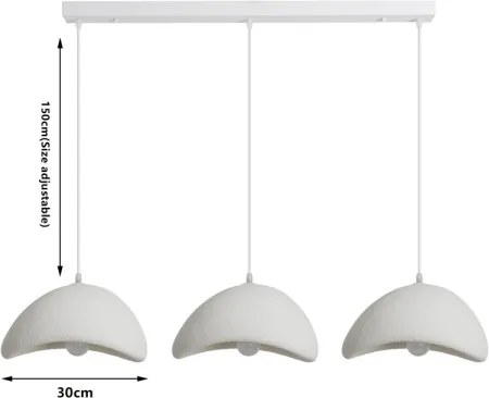 BRILAGI - Lustră suspendată pe cablu WABI SABI 3xE27/60W/230V albă