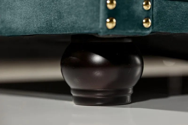 Canapea clasica stil englezesc Chesterfield 3 locuri, petrol