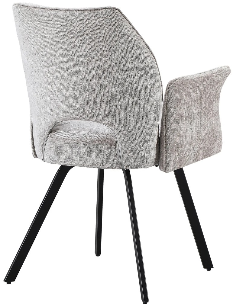 MAZZONI EXPORT TULIP Bej Închis (material textil UF980-03) - SCAUN MODERN TAPIȚAT CU COTIERE PENTRU SUFRAGERIE/LIVING/BIROU LOFT
