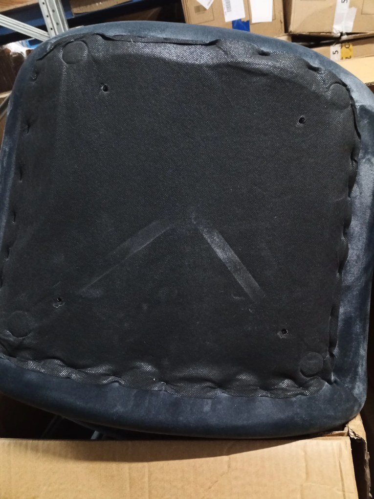 OFERTA Scaun de masa din catifea TOR, gri inchis II. calitate