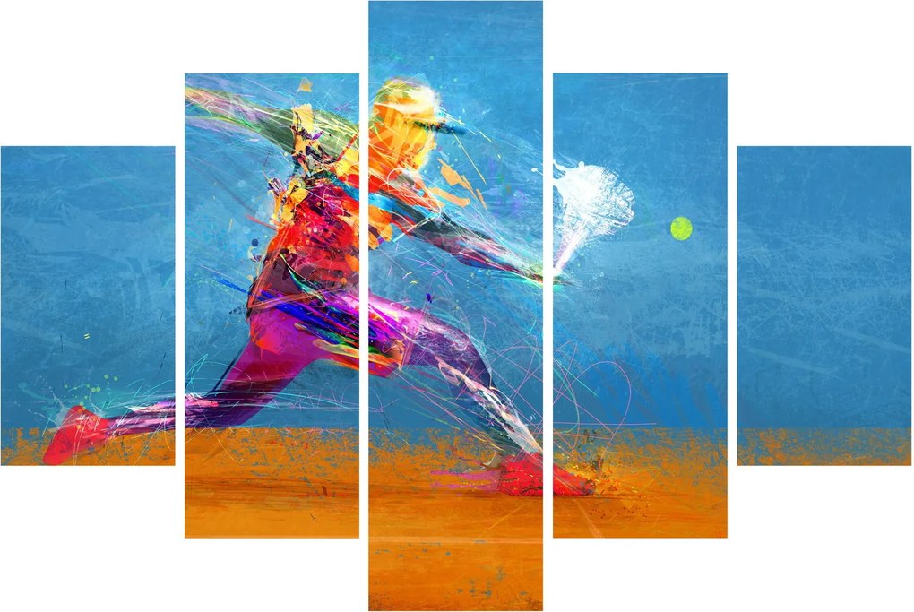 Tablou - Jucător de tenis pictat (150x105 cm)