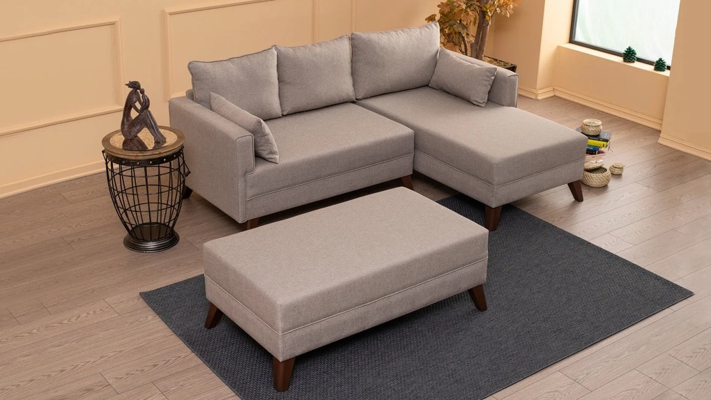 Canapea extensibilă de colț Bella Corner Sofa Right 2 - Cream