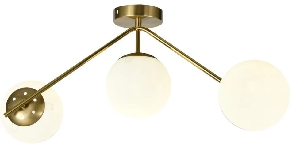 Lustra model N36377-3 – 3 x E27, abajururi elegante, finisaj auriu