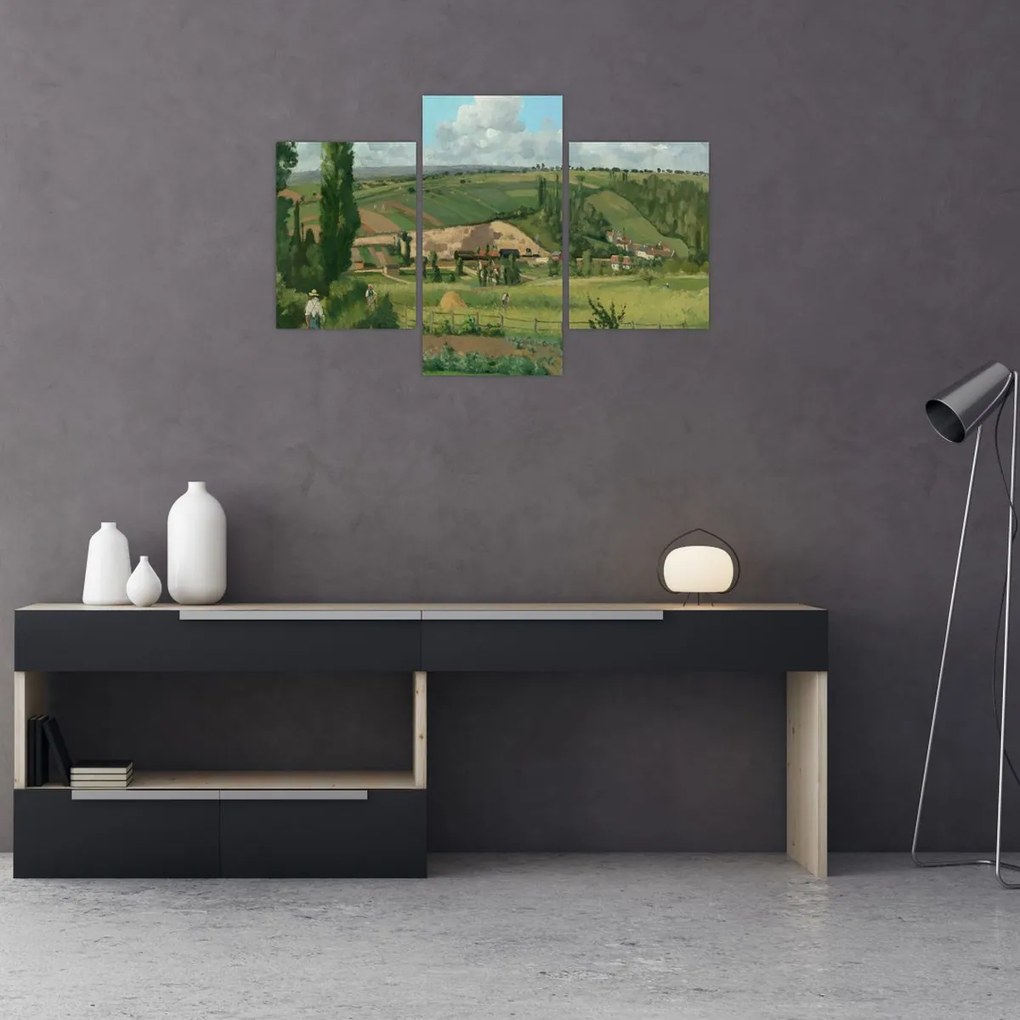 Tablou - Camille Pissarro, Landscape at Les Pâtis, Pontoise, reproducere (90x60 cm)