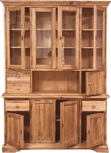 Vitrina, L156  50 H200 cm, 4 usi si sertare