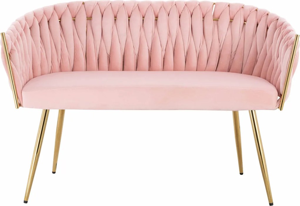 HR750 Roz Pudra din Caifea Canapea cu Picioare Aurii