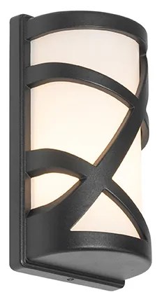 Aplică modernă de perete neagră IP44 - Suzie