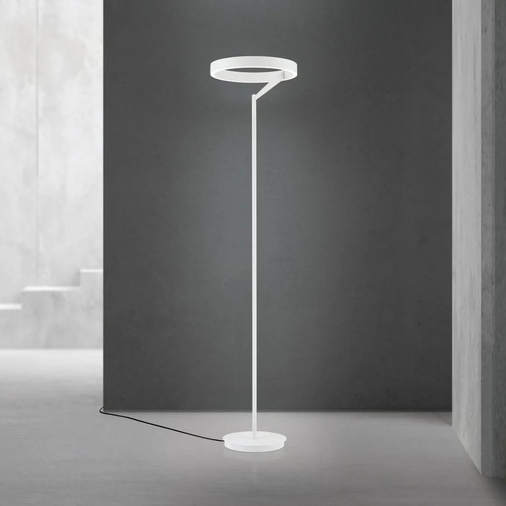 Lampadar LED circular iluminat sus si jos KOLK alb