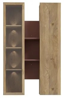 Poliță de perete INAR, stejar maro