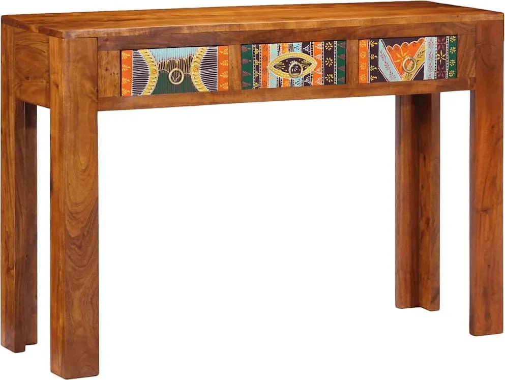 vidaXL Masă consolă, 110x35x75 cm, lemn masiv de acacia