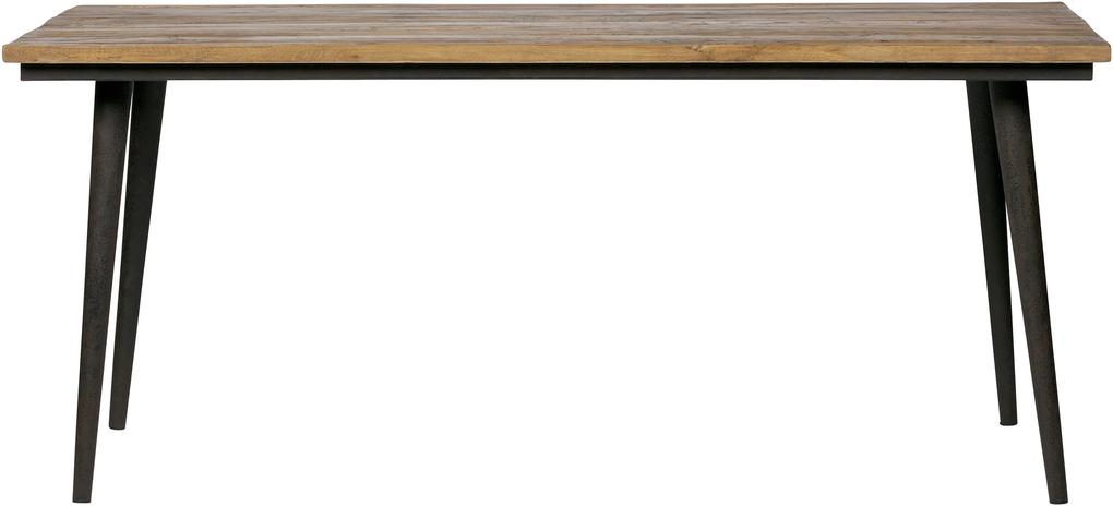 Masa dining cu blat din lemn si picioare metalice Guild Table 180x90cm | BE PURE HOME
