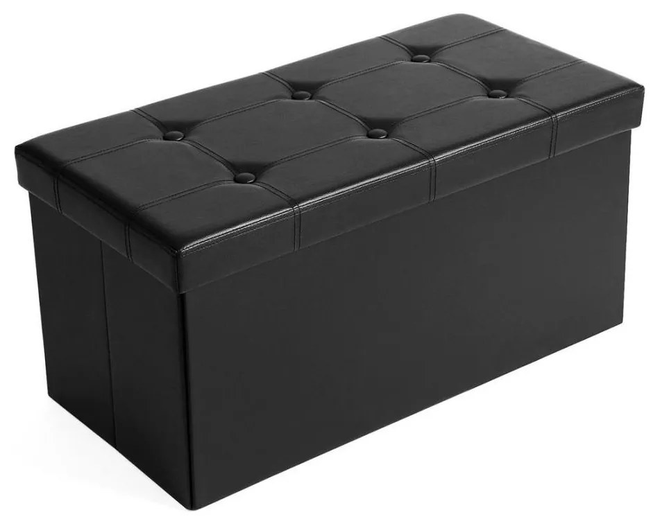 Bancă SULTAN din piele, neagră