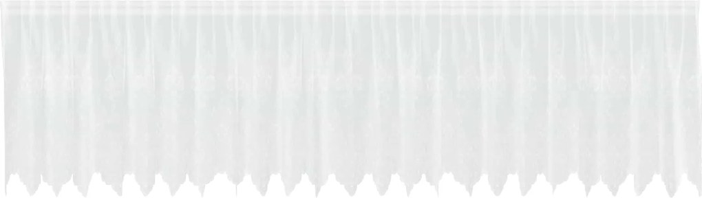 vidaXL Cortină din Dantelă cu perdele Floral Alb 80 x 600 cm Poliester