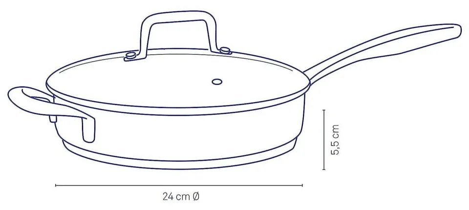 Tigaie din inox cu capac Kela Flavoria, ø 24 cm