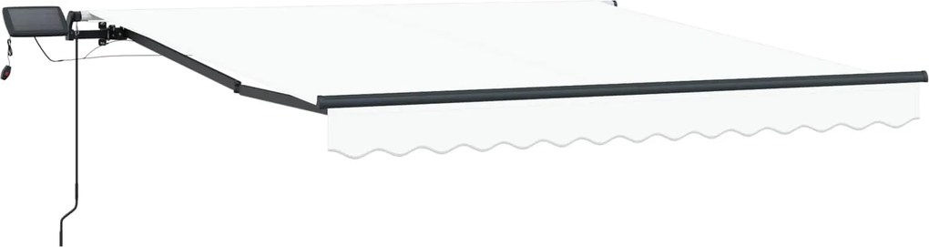 vidaXL Cortina Retractabilă Manual Alb 300 x 250 cm țesătură