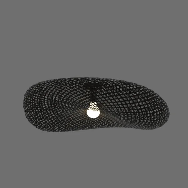 Lustră aplicată 1xE27/40W/230V bambus/negru Zambelis 19109