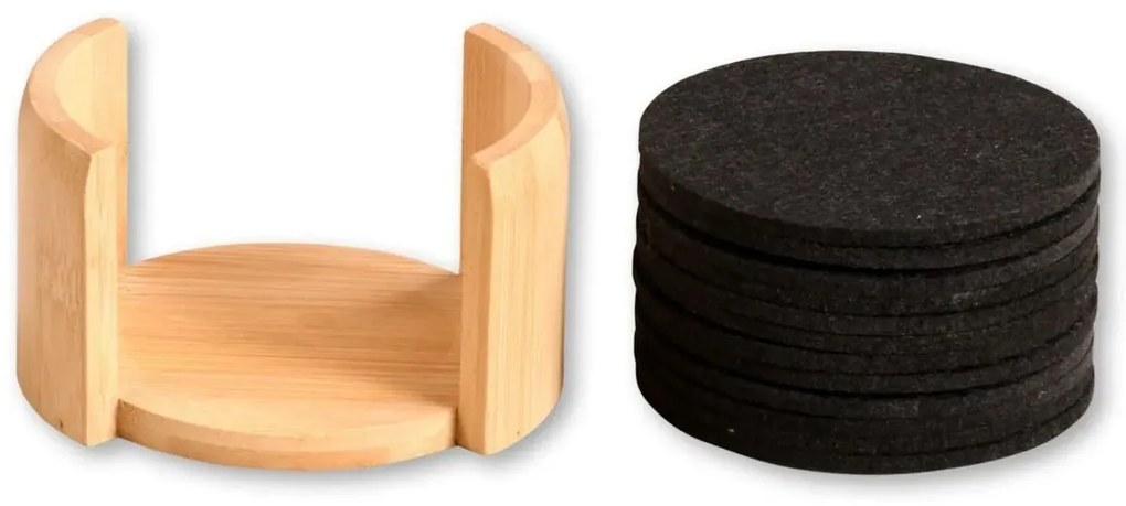 Kesper 58747 Set de 12 suporturi din pâslă cusuport, diametru 10 cm