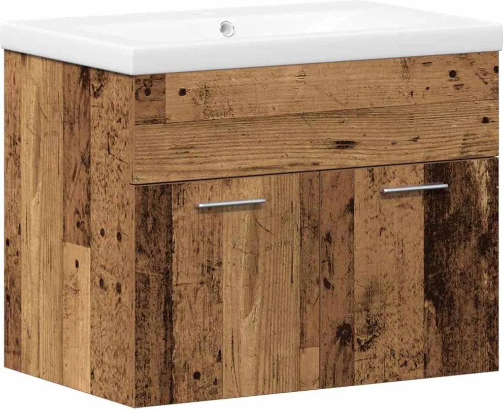 vidaXL Dulap de Baie cu sertar Pe perete cu depozitare Lemn compozit