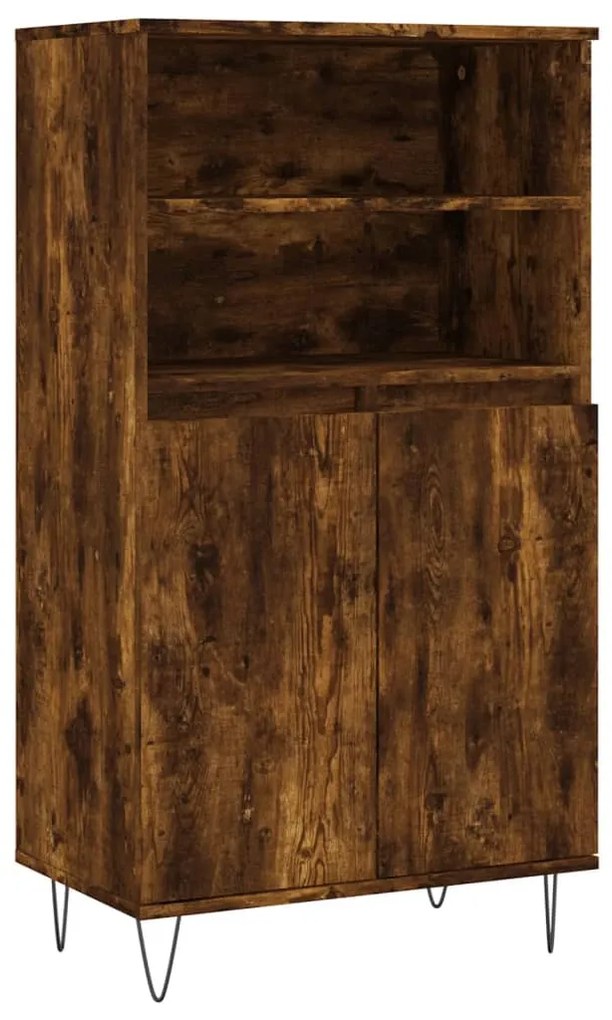 vidaXL Dulap înalt, stejar fumuriu, 60x36x110 cm, lemn prelucrat