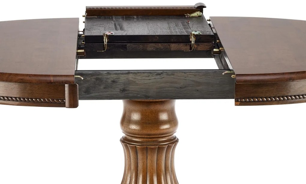 Masa extensibila William nuc - L90/124 x l90 x h75 cm