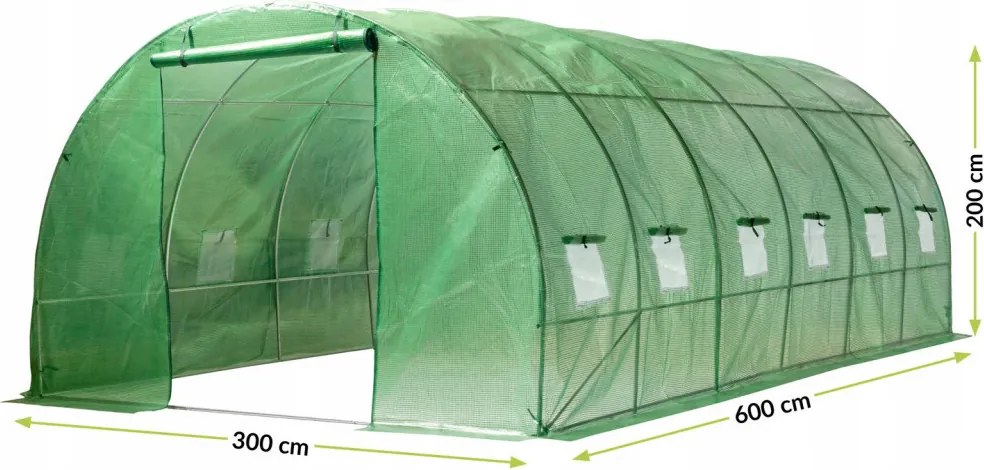 Seră din folie 3x6x2 m (cadru+folie)