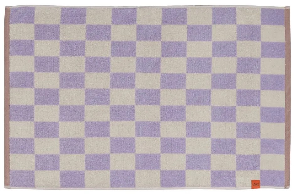 Covoraș de baie galben deschis/mov din bumbac organic 50x80 cm Retro – Mette Ditmer Denmark