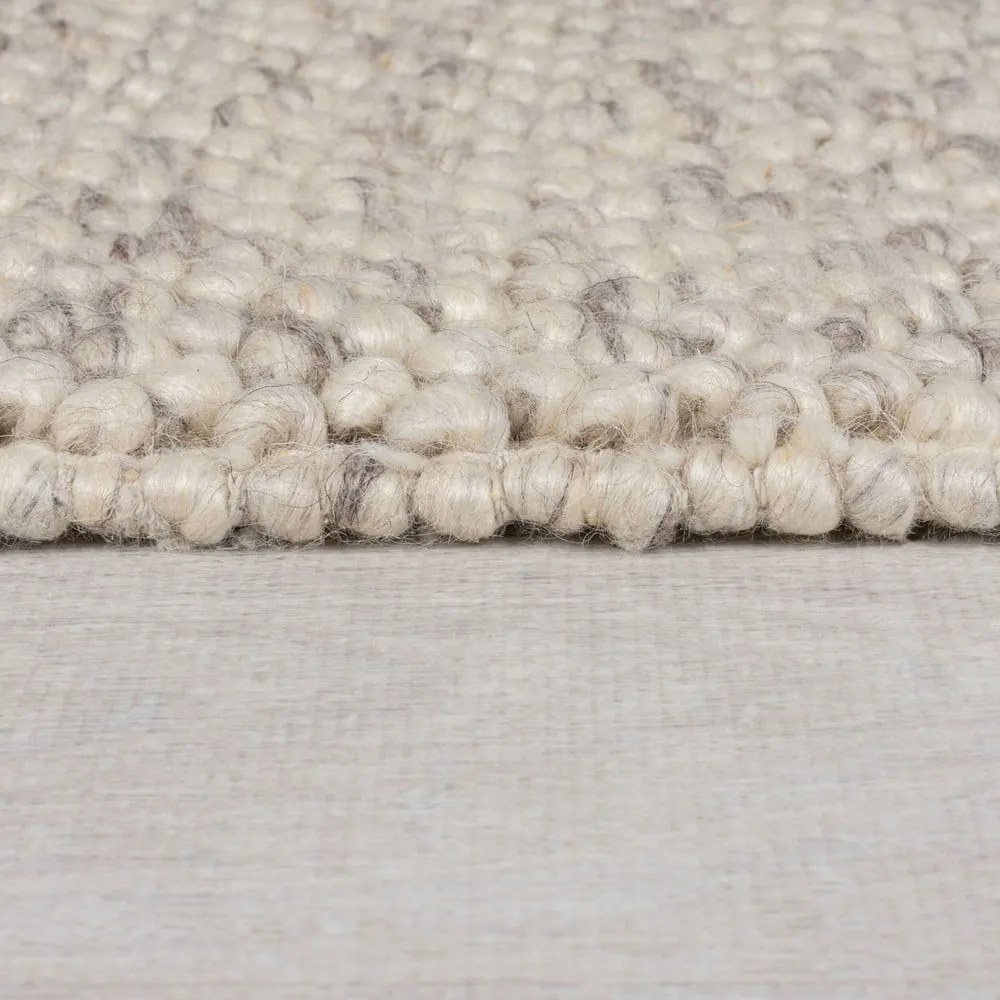 Covor crem țesut manual din amestesc de lână 160x230 cm Minerals Border – Flair Rugs