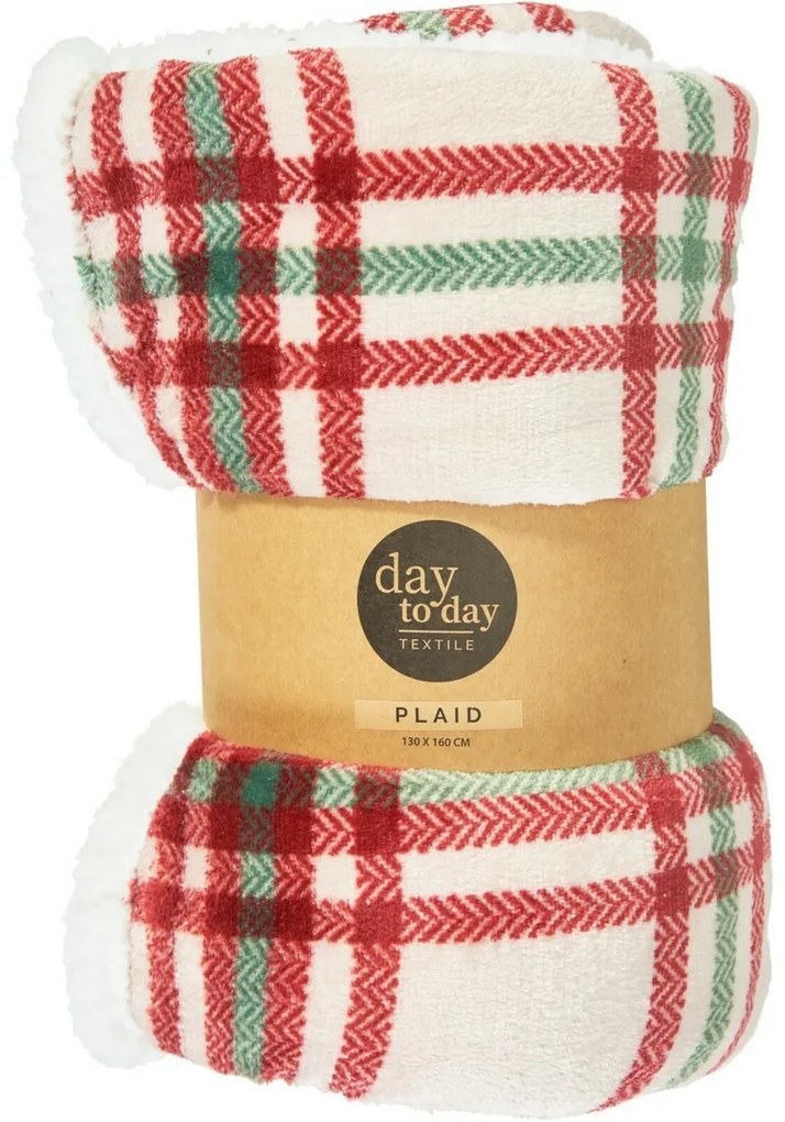 Pătură cu blăniță Checkered 160 x 130 cm