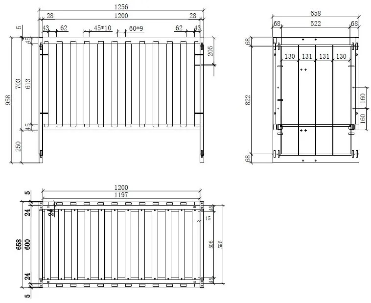 Pătuț Copii ERIK 60x120 cm, Alb – Vipack