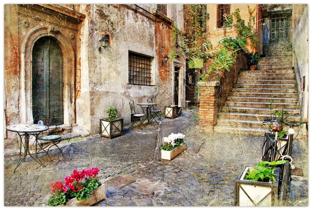 Tablou - Străzile vechi din Roma (90x60 cm)