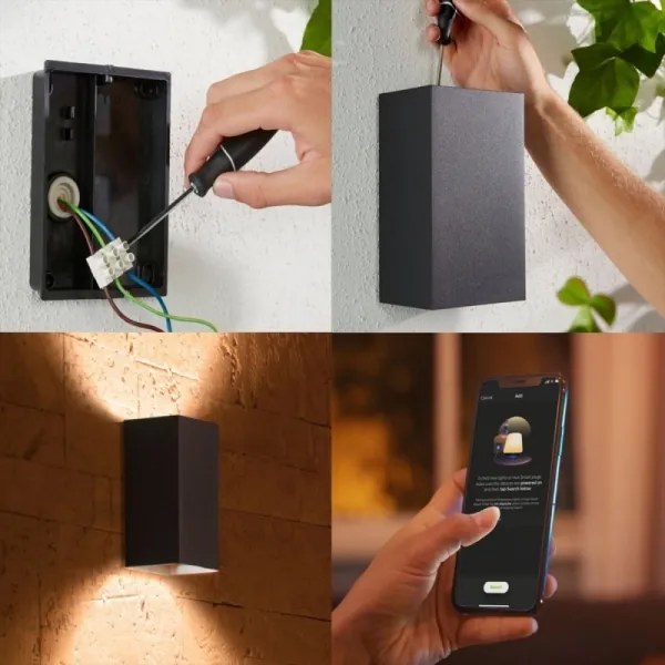 Corp de iluminat LED RGB de exterior Hue RESONATE 2xLED/8W/230V IP44 Philips 17464/47/P7