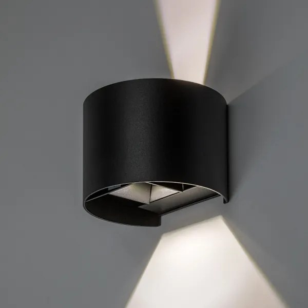 Rabalux 77218 - LED aplică de perete pentru exterior VIRNA 5W/230V 2700/4000/6500K IP54 neagră