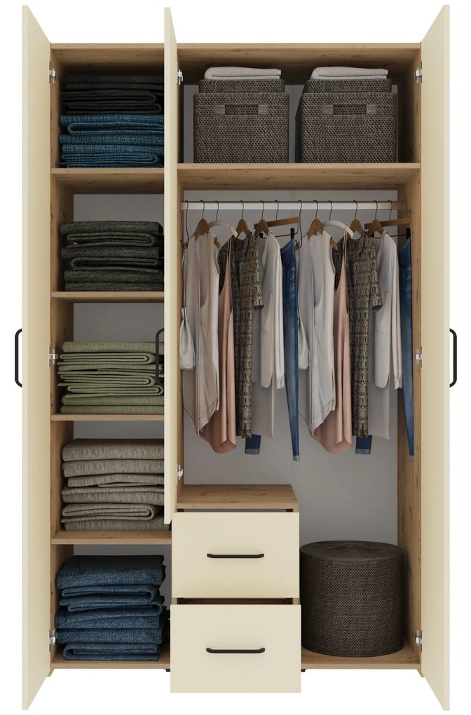 Dressing Malmo V3, Stejar Artisan/Argila, L 201 cm