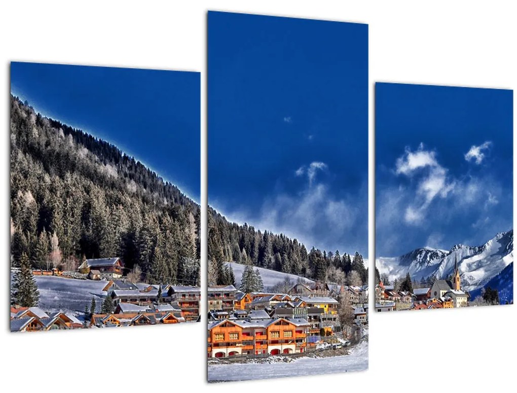 Tablou - Orășel de munte (90x60 cm)