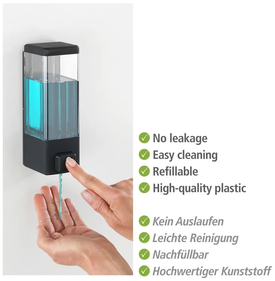 Dozator de săpun lichid de montat pe perete din plastic 0.32 l Istres – Wenko