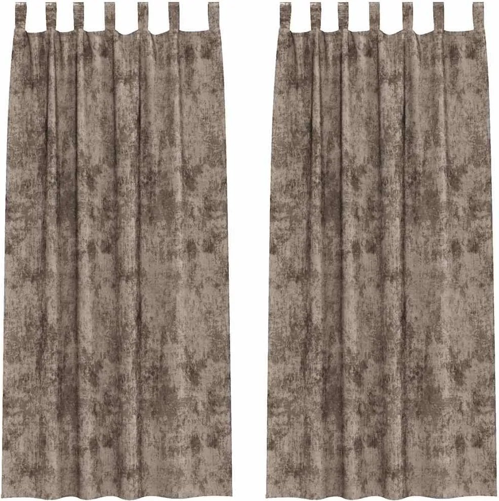 vidaXL Cortine din catifea 2 pcs Cappuccino 245 x 140 cm Catifea