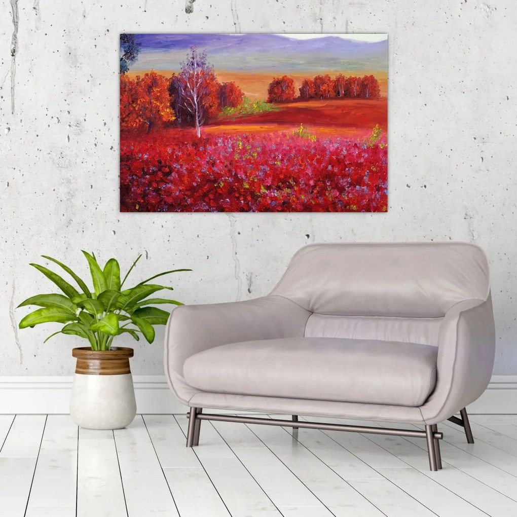 Tablou - Peisaj roșu (90x60 cm)