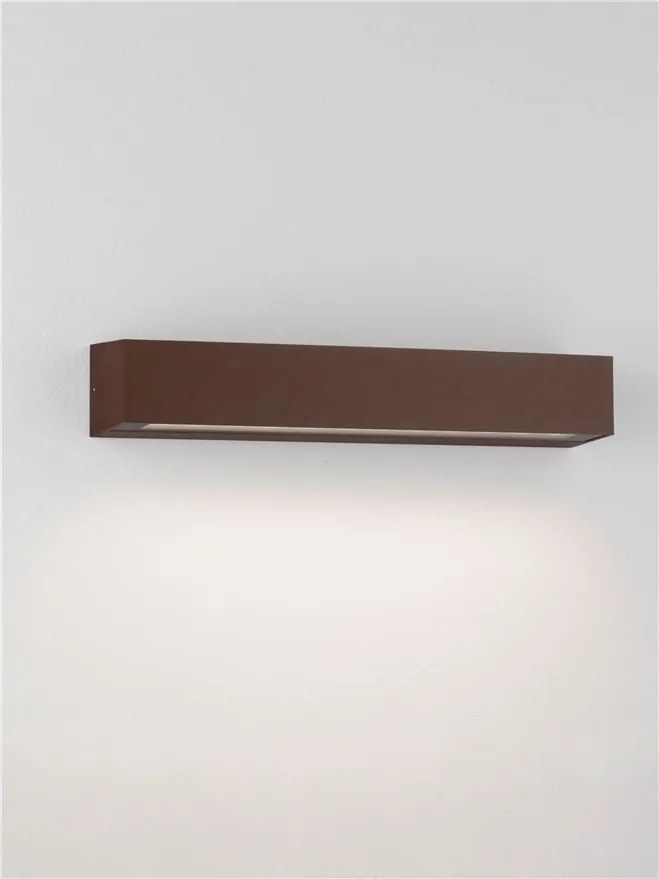 Aplica exterior corten liniara 38cm IP65 LED CCT PRISMATIC
