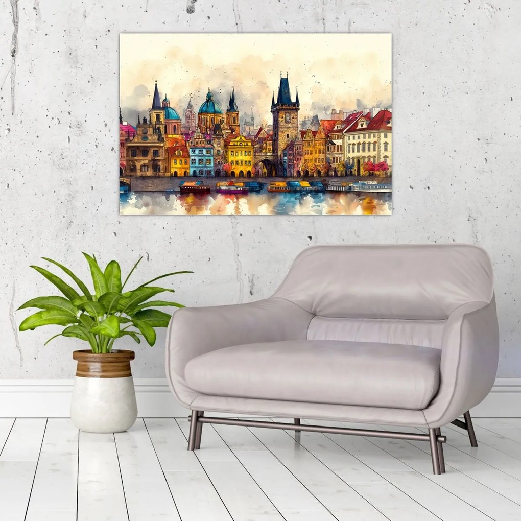 Tablou - Toamna în orașul pictat (90x60 cm)