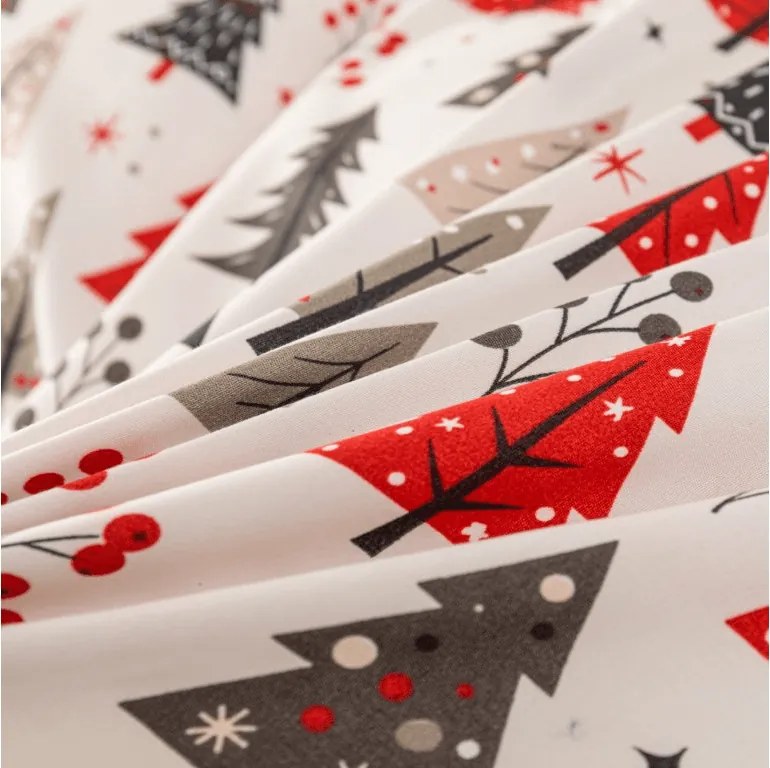 Lenjerie de pat din microfibra MERRY TREE colorata Dimensiune lenjerie de pat: 70 x 90 cm | 140 x 220 cm