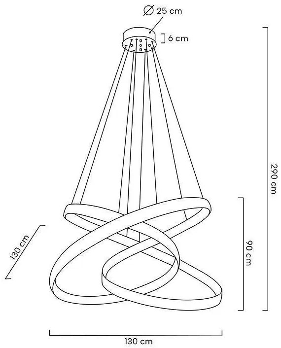Lustra LED moderna design deosebit CHARMES 130 crom