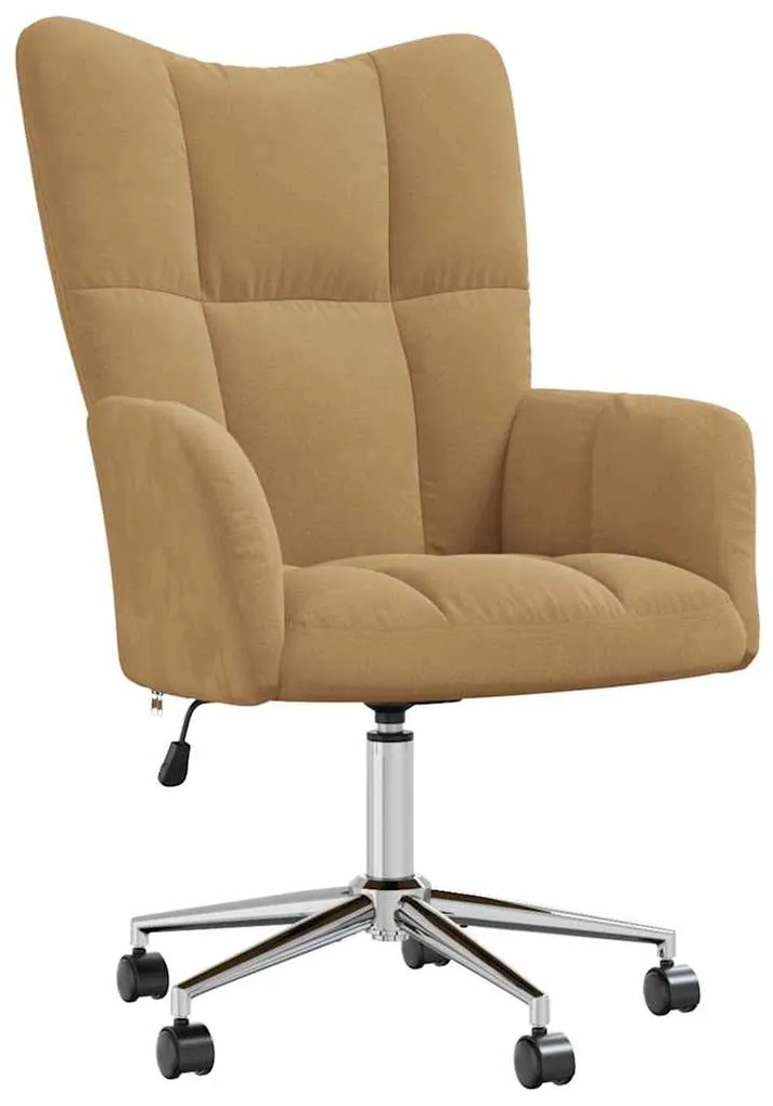 328169 vidaXL Scaun de relaxare, maro, catifea